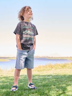 Bermuda en denim garçon taille ajustable  - vertbaudet enfant