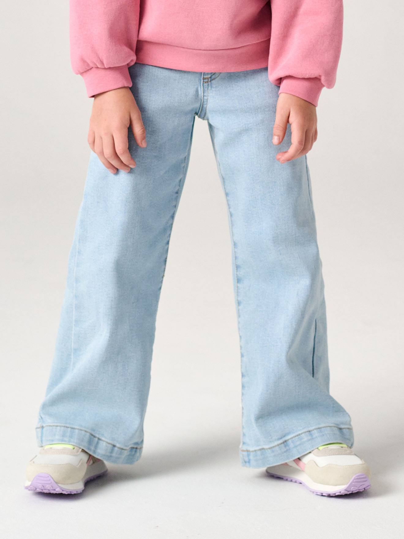 Jean tregging fille large bleu clair 15 €