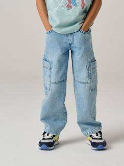 Pantalon battle garçon en denim  - vertbaudet enfant