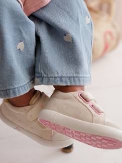 Chaussures-Chaussures bébé 17-26-Baskets scratchées bébé en toile