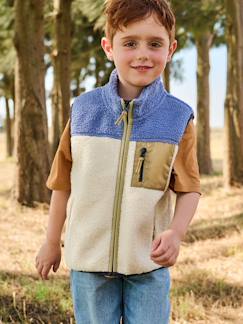 Gilet garçon sans manches en sherpa  - vertbaudet enfant