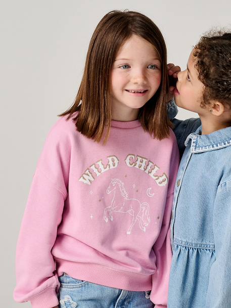 Sweat fille manches longues  - vertbaudet enfant