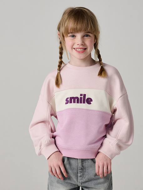 Sweat fille colorblock  - vertbaudet enfant