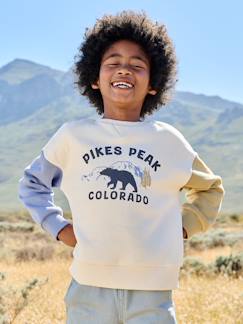 T-shirt Manches Longues Colorblock Vert D'eau