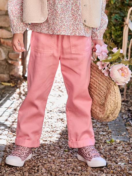 Fille-Pantalon fille style paperbag Lyocell fluide 
