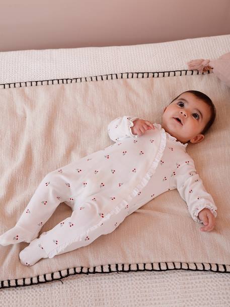 Bébé-Pyjama Naissance fille cerise