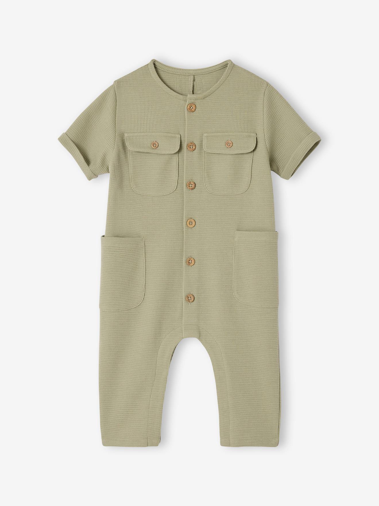 Combinaison en nid dabeille bb vert sauge 13 €