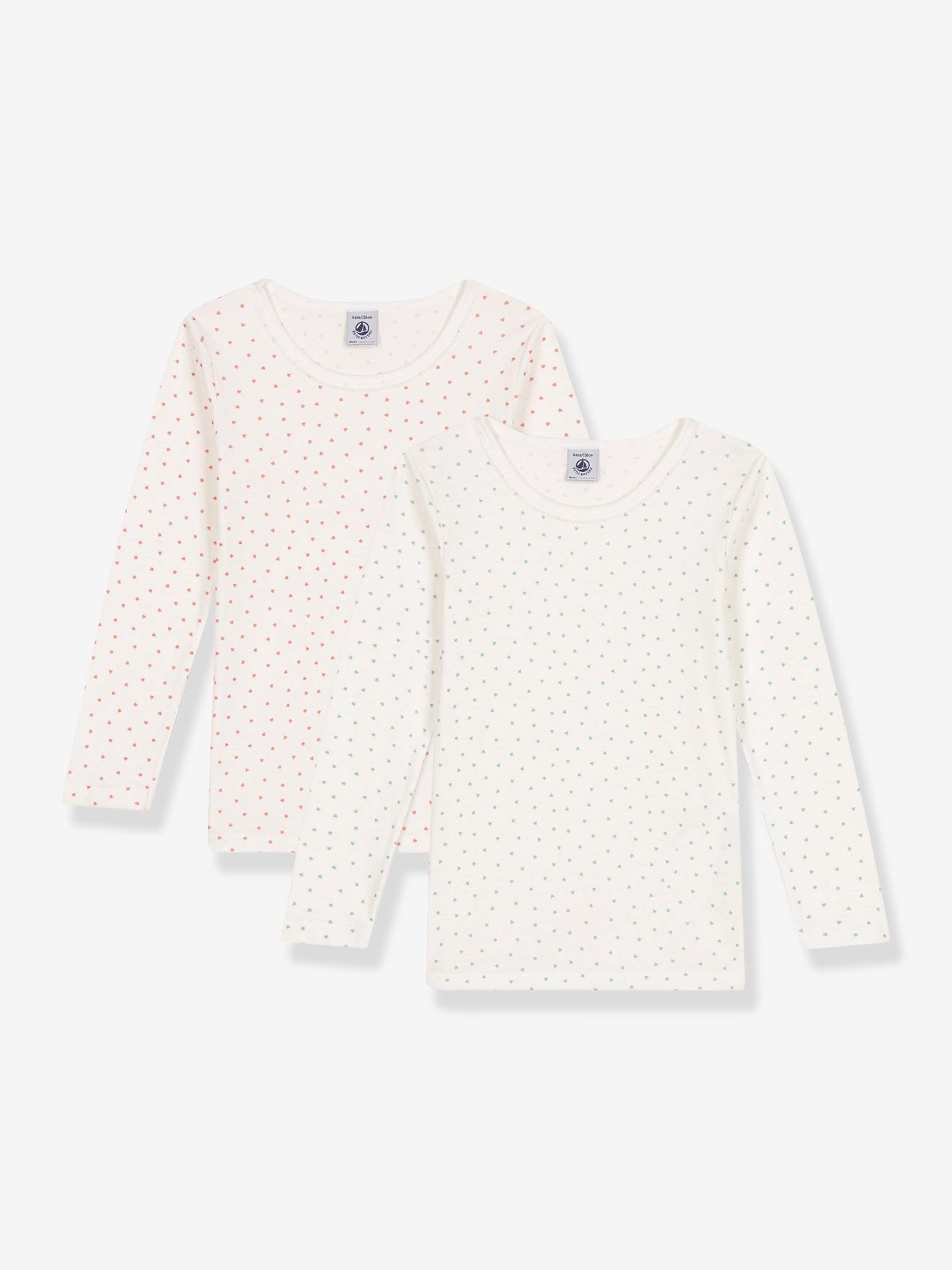 Lot 2 tee-shirts manches longues Petit Bateau blanc Lot 2 tee-shirts manches longues Petit Bateau blanc