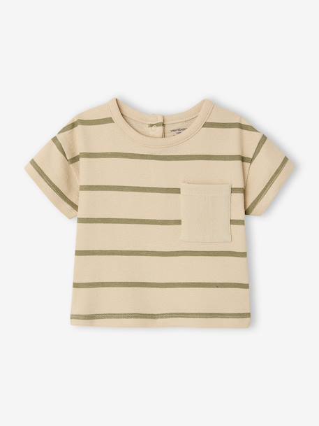 Bébé-T-shirt, sous-pull-T-shirt-T-shirt bébé rayé en coton 