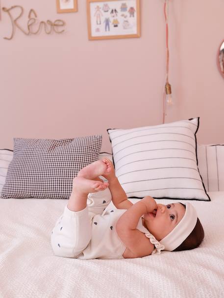 Bébé-Coffret naissance salopette fille et bandeau