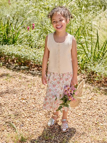 Gilet fille sans manches en maille  - vertbaudet enfant