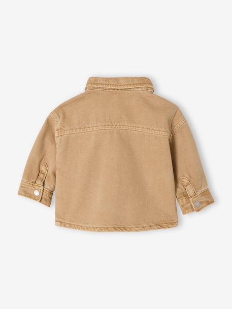 Surchemise bébé pressionnée sable+taupe 12 - vertbaudet enfant 