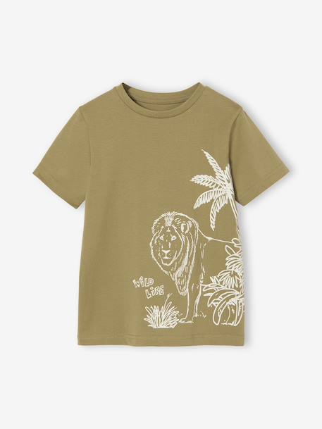 T-shirt garçon imprimé blanc chiné+bleu moyen+menthe+ocre+olive+terracotta+vert d'eau 14 - vertbaudet enfant 