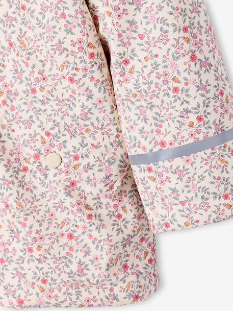 Ciré fille à capuche doublé sherpa anthracite+indigo+multicolore+rose pâle 15 - vertbaudet enfant 