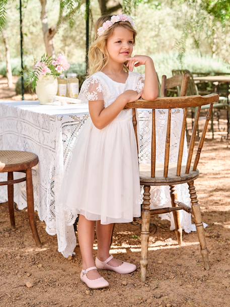Fille-Robe-Robe fille dentelle et tulle