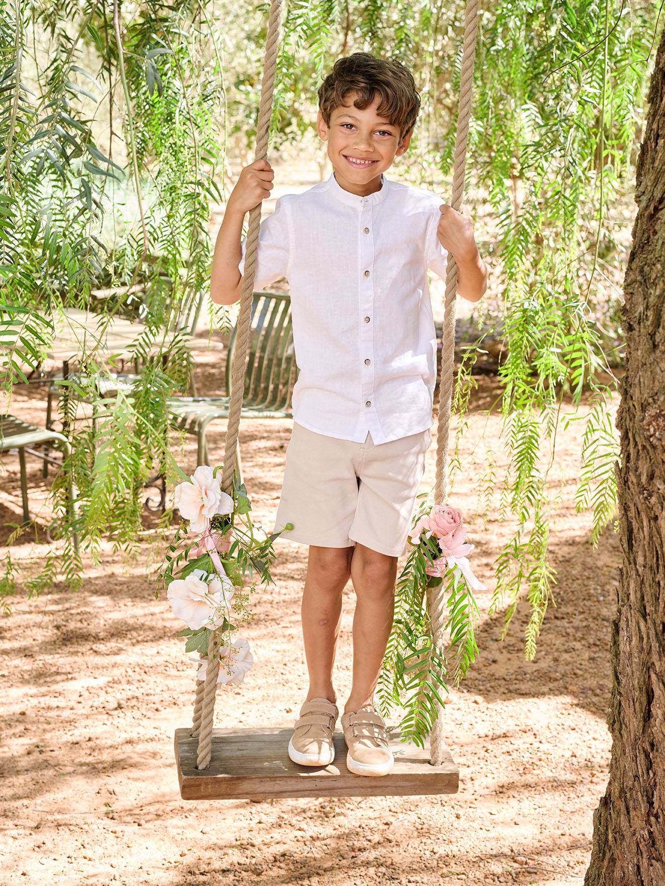 Bermuda garçon beige