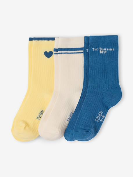 Fille-Lot 3 chaussettes assorties