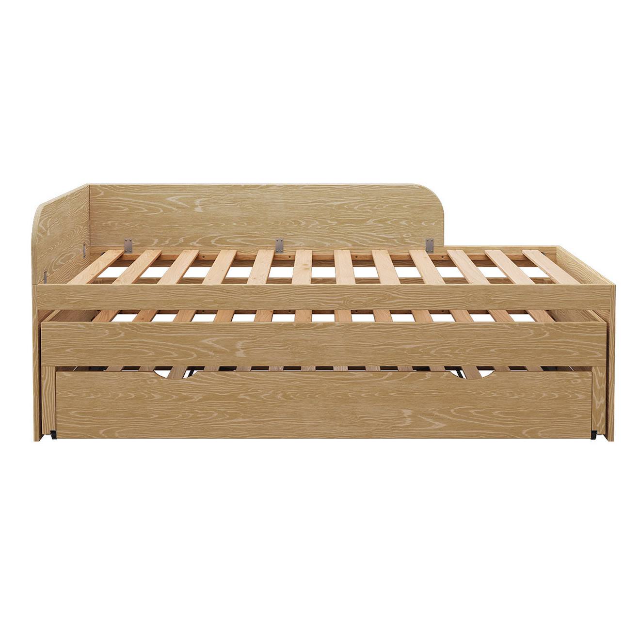 Pack Lit Gigogne Métal 3 Places Avec Matelas Bois Massif Noha Bois Pack Lit Gigogne Métal 3 Places Avec Matelas Bois Massif Noha Bois