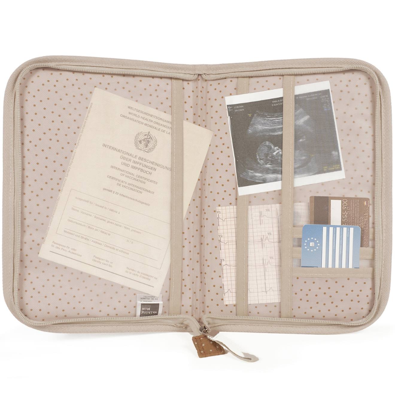 Protège Carnet De Santé À Pois Poppy Cannelle Cannelle, Écru (Walking Mum) - Image 2