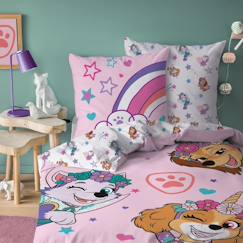 -Parure de lit imprimée 100% coton, pat patrouille licorne