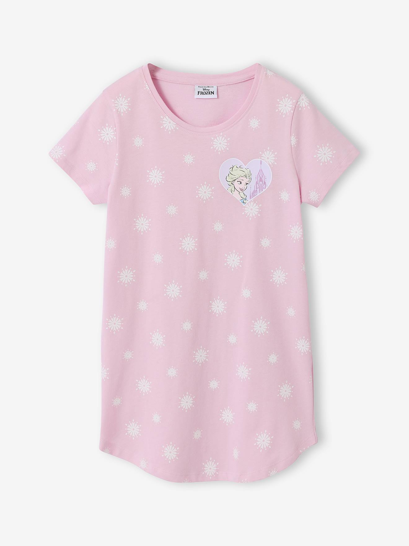 Chemise de nuit Disney La Reine des Neiges lilas poudré