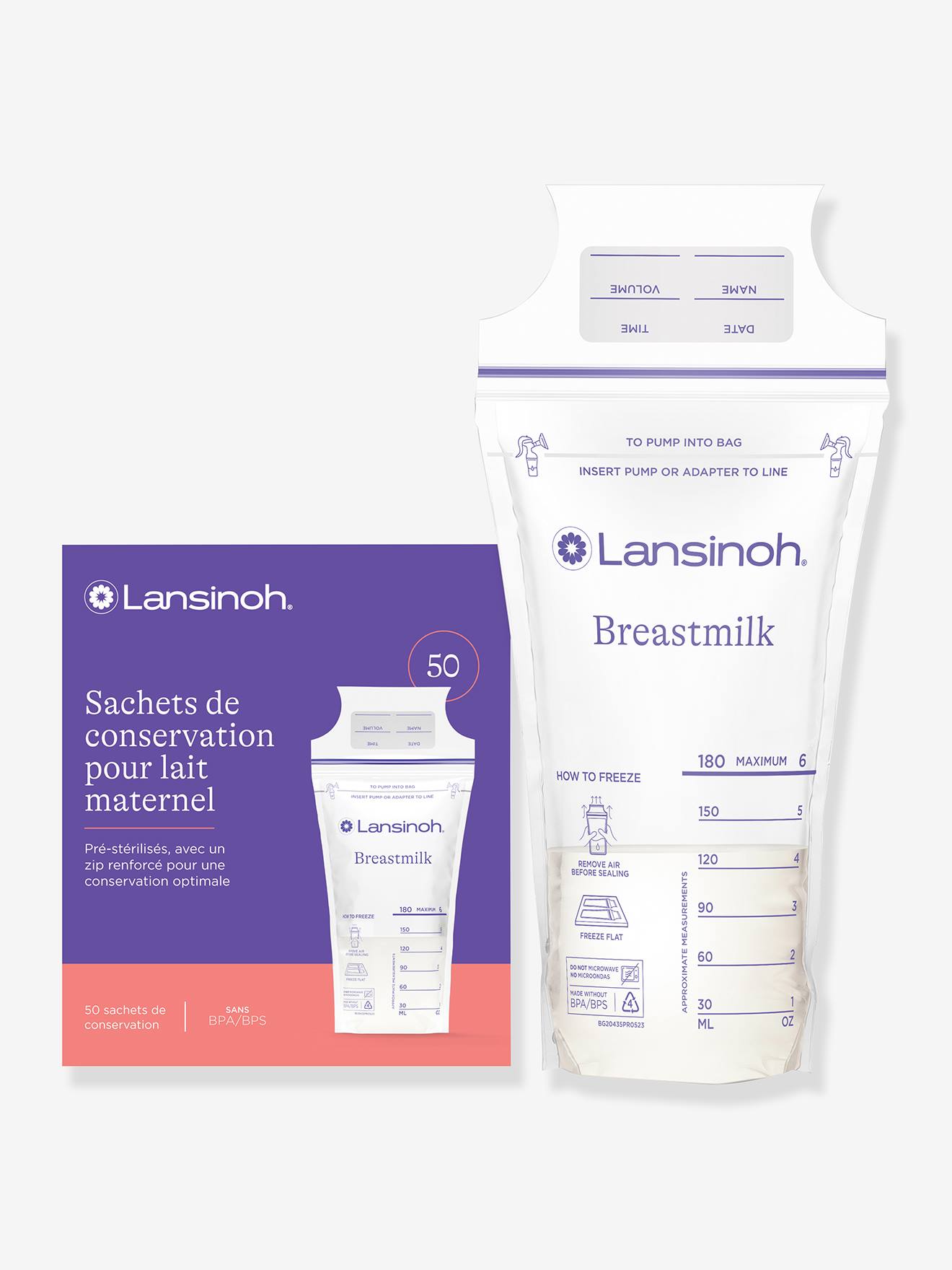 Sachets de conservation du lait maternel 50 pièces blanc (Lansinoh) - Image 2
