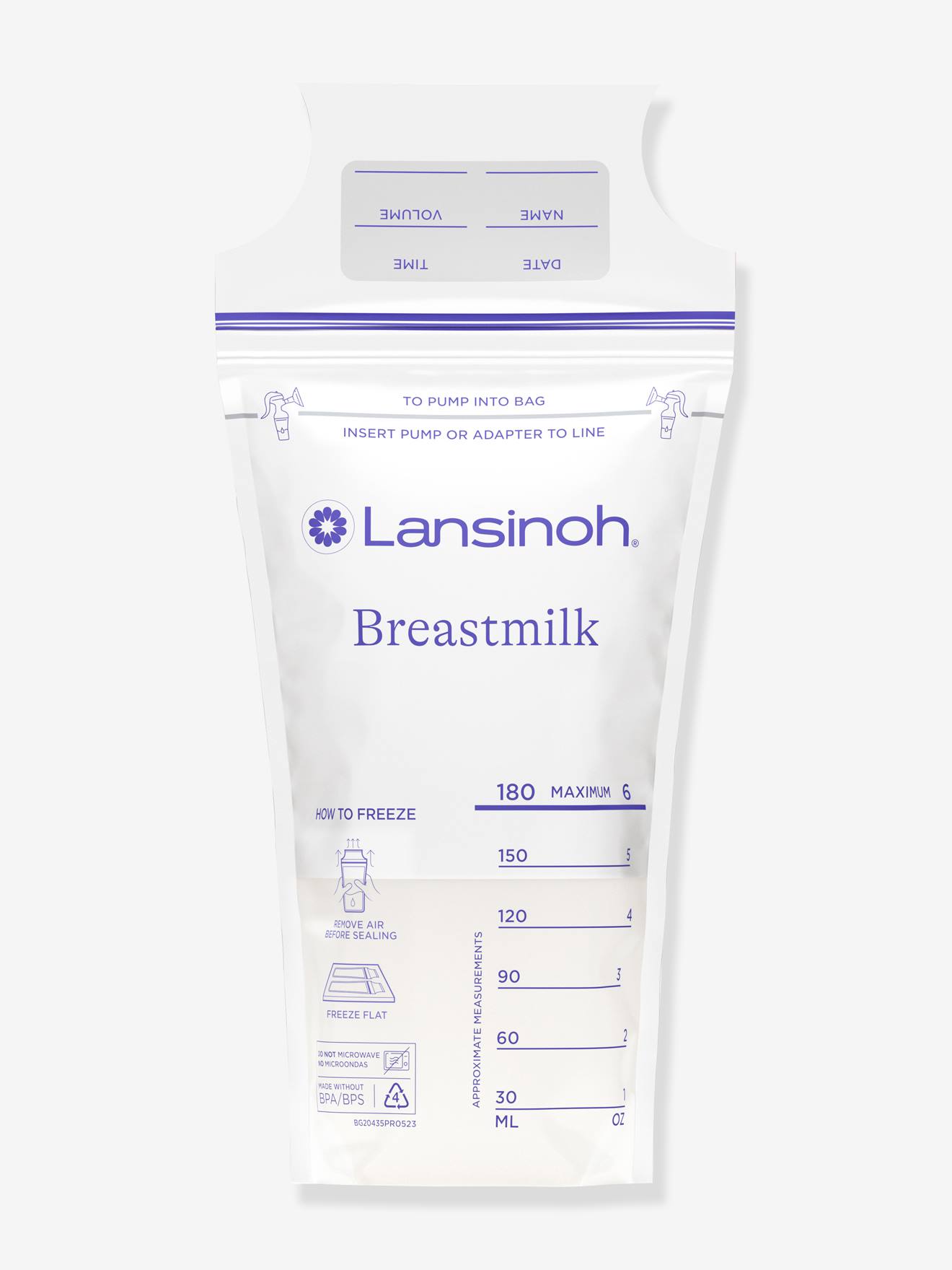 Sachets de conservation du lait maternel 50 pièces blanc