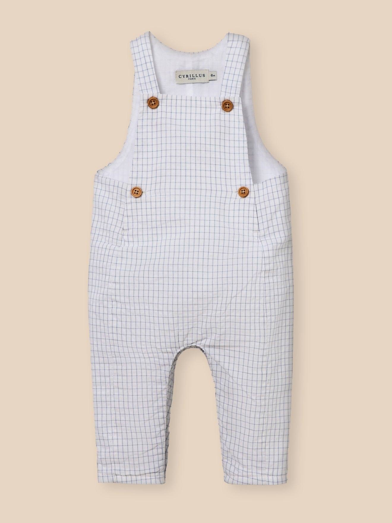Salopette à carreau carreaux bleu