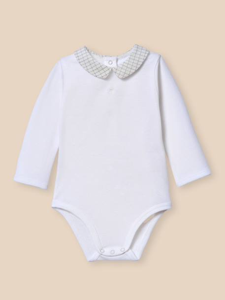 Bébé-Body bébé col à carreaux - coton biologique