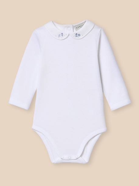 Bébé-Body col brodé bébé - coton biologique
