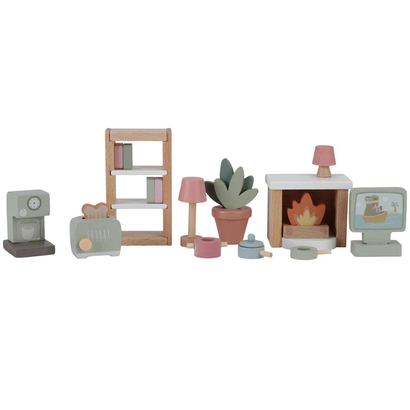 Set 10 Meubles Pour Maison De Poupées Multicolore
