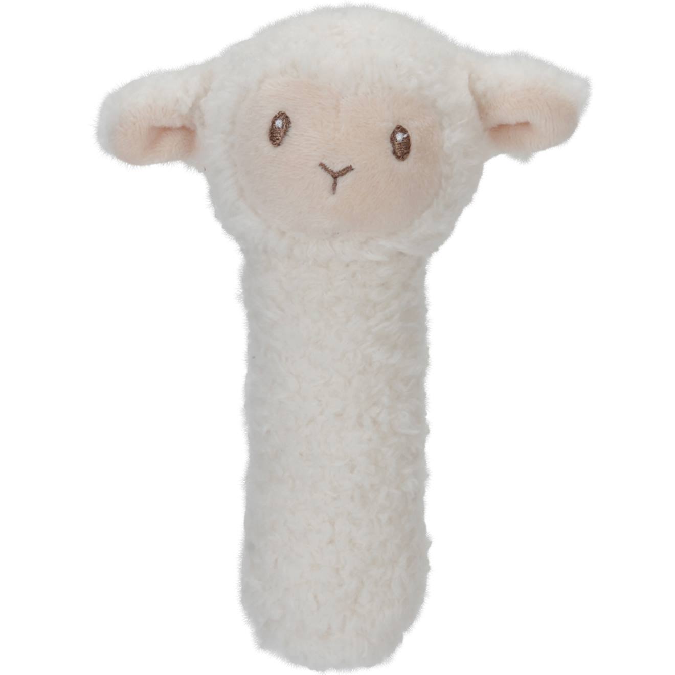 Hochet Peluche Blanc, Marron