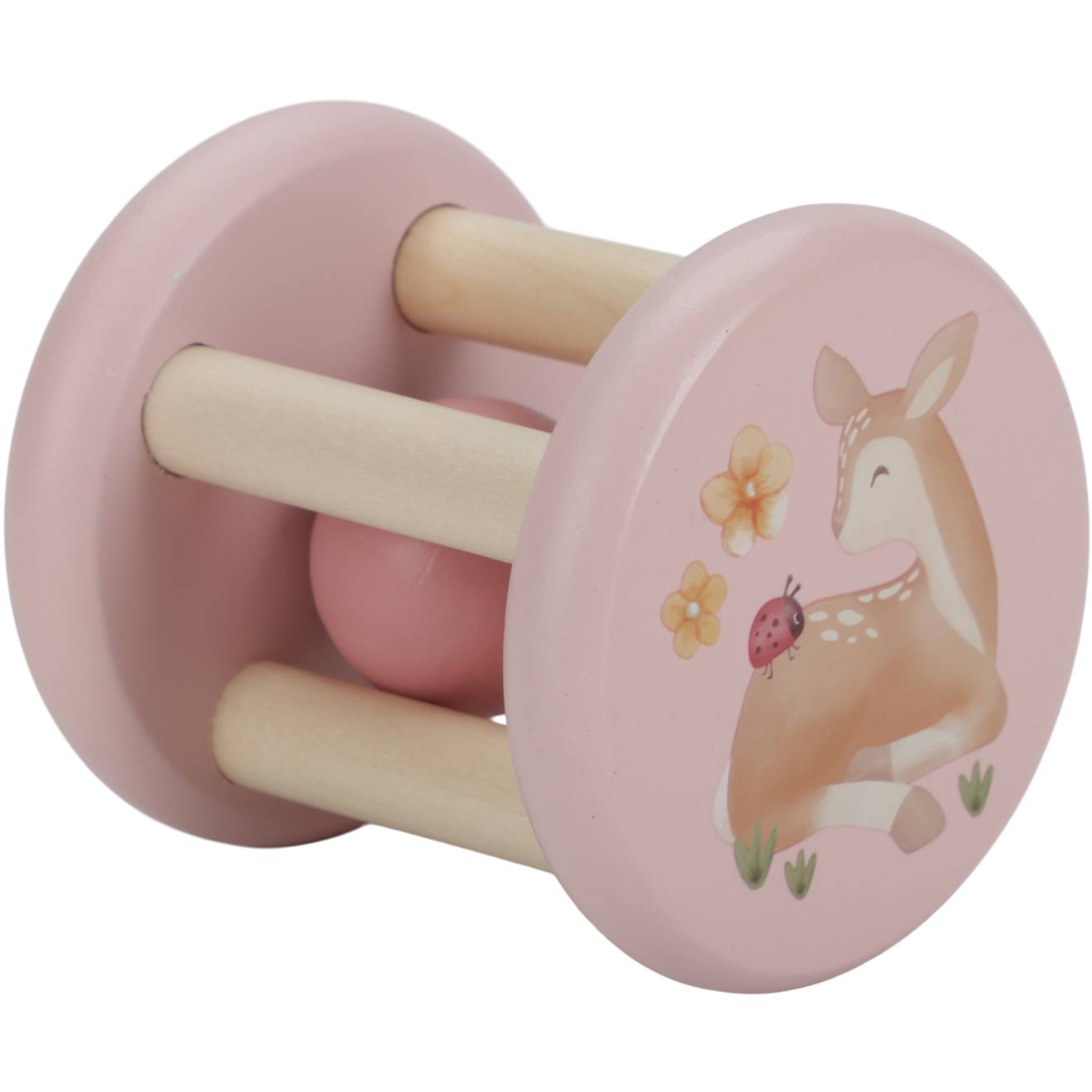 Hochet Roulant Rose, Bois (Little Dutch) - Image 1
