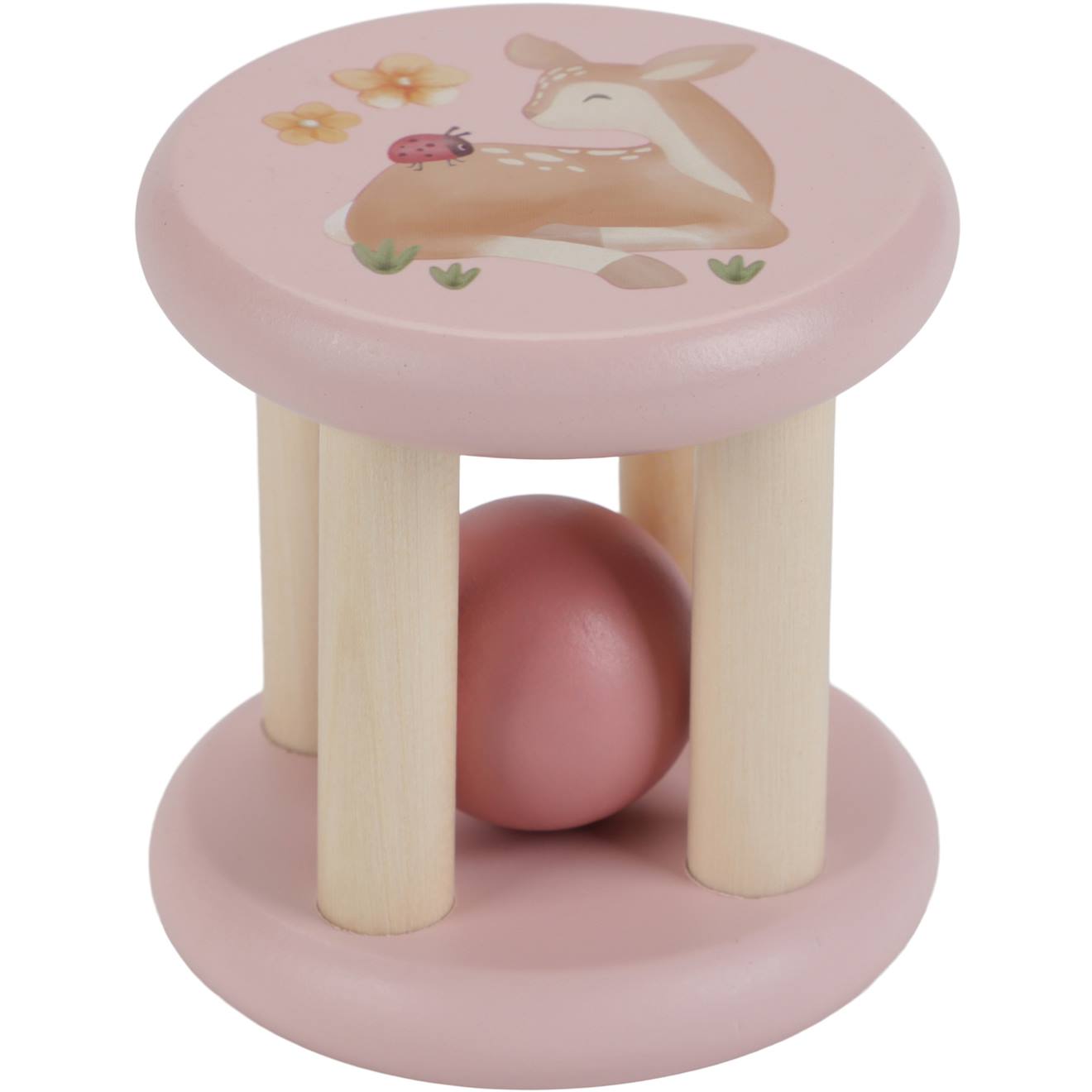Hochet Roulant Rose, Bois (Little Dutch) - Couverture