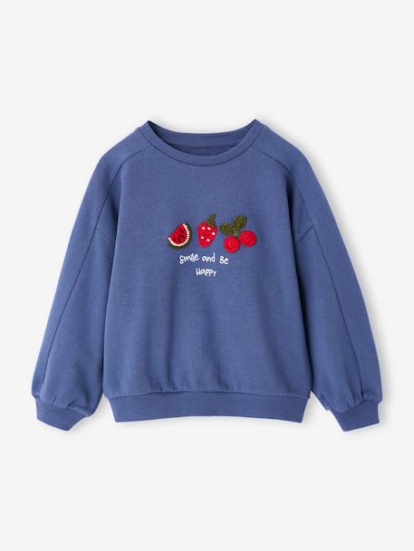 Sweat fille motif fantaisie   - vertbaudet enfant