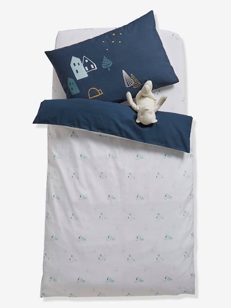 Housse De Couette Bebe Laponie Oeko Tex Bleu Nuit Vertbaudet Housse De Couette Bebe Laponie Oeko Tex Bleu Nuit Vertbaudet