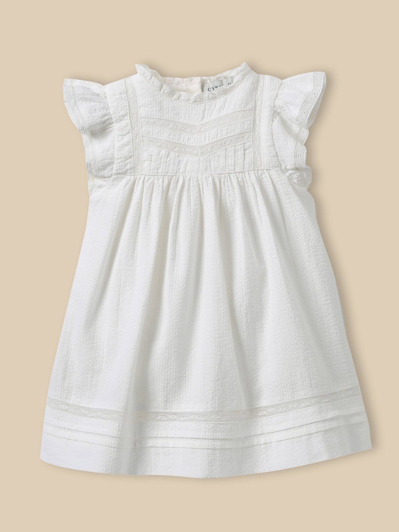 Robe Bébé Louise – Collection Fêtes Et Mariages Blanc Doux