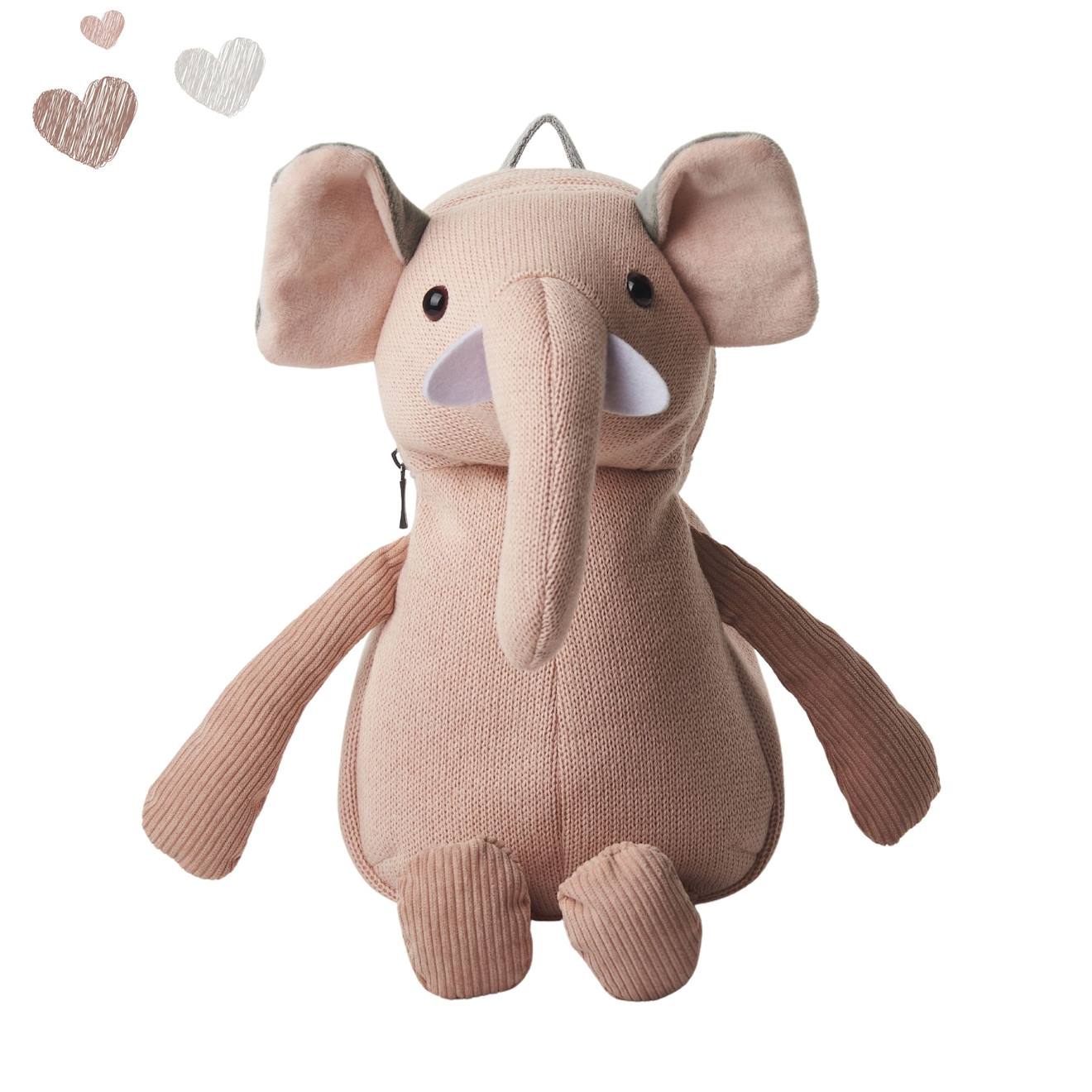 Sac Dos lphant En Coton Doux Pink 41 €
