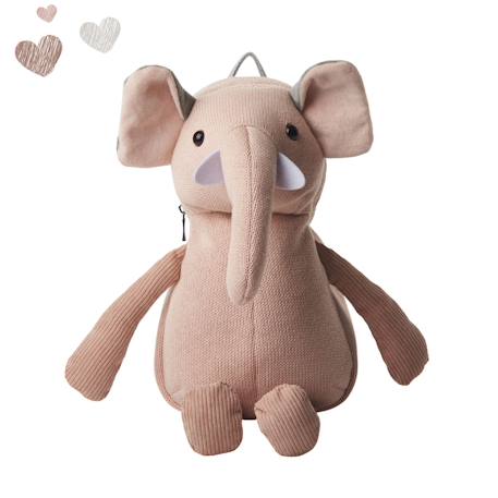 Fille-Accessoires-Sac à dos éléphant en coton doux