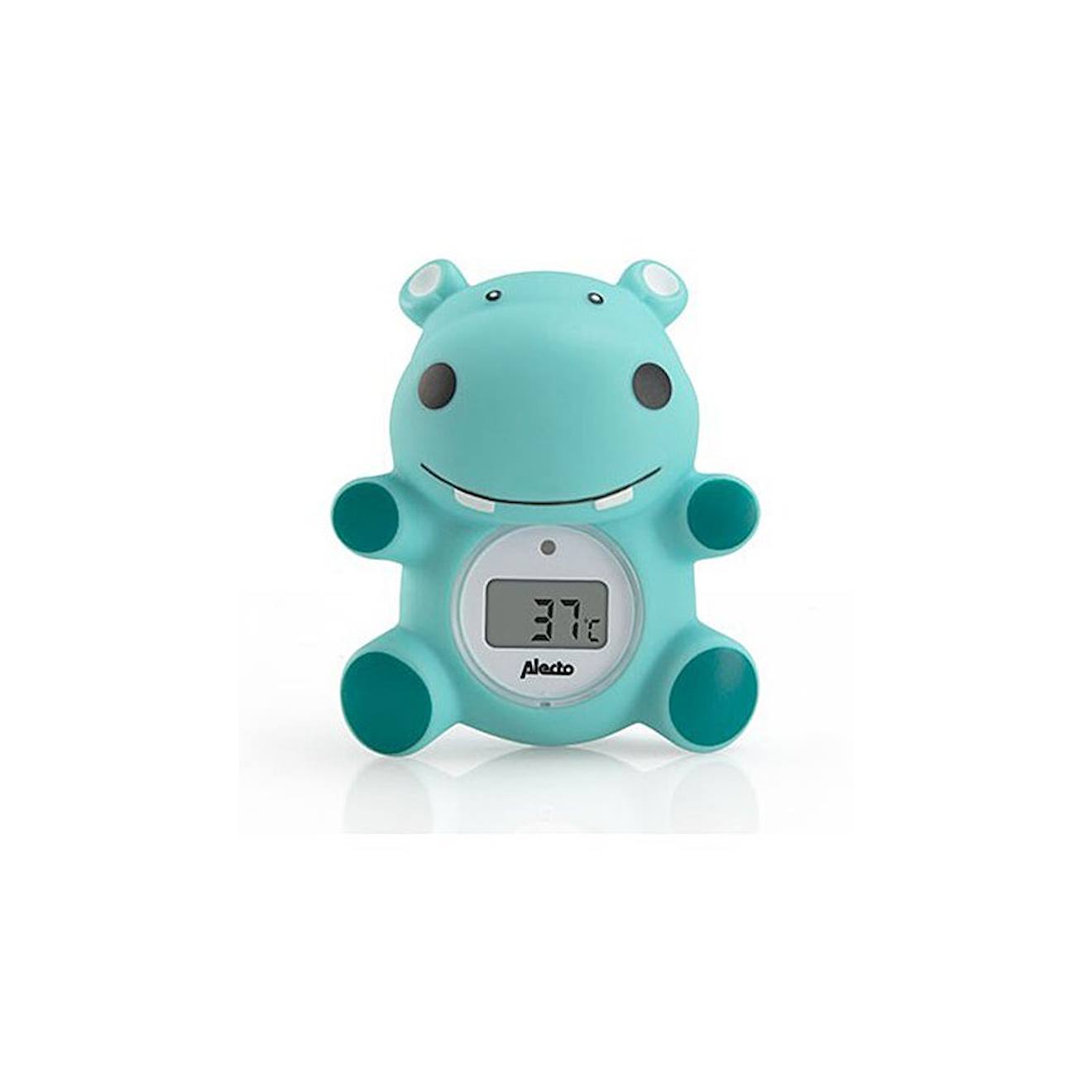 Thermomètre De Bain Et D'intérieur Hippopotame Bleu, Blanc