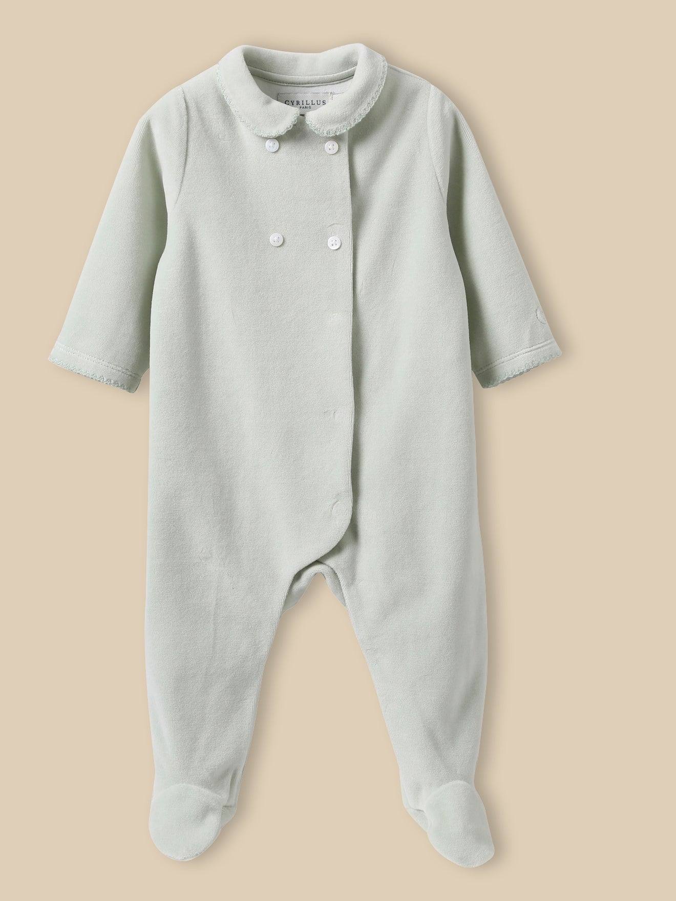 Dors Bien En Velours Bébé Vert Clair