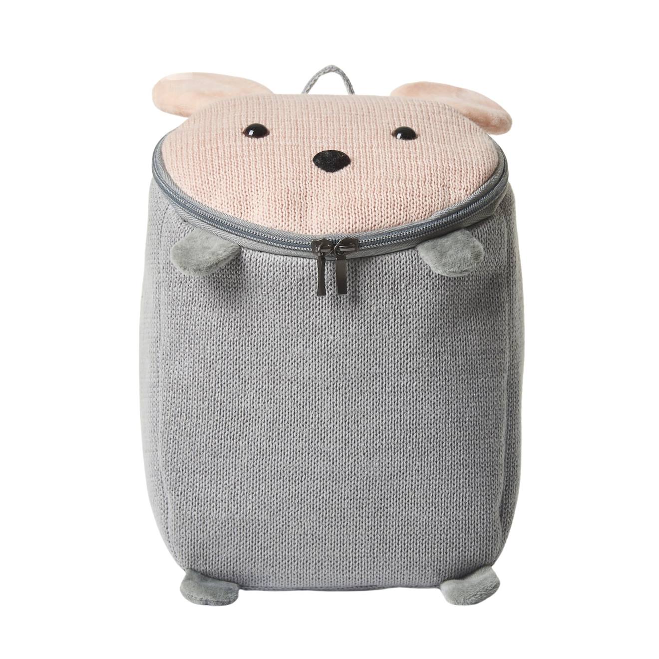 Sac Dos Souris En Coton Doux Pink And Grey 32 €