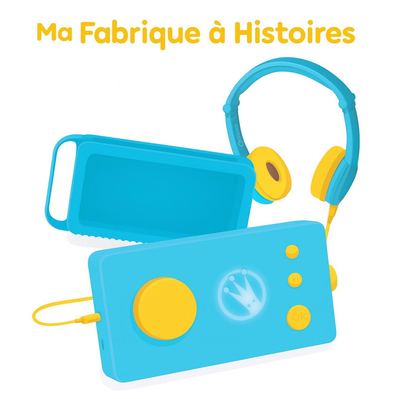 Fabrique À Histoires Avec Casque Et Coque Bleu