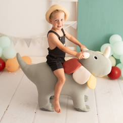 Jouet-Premier âge-Peluches-Grande peluche siège d’appoint tricératops