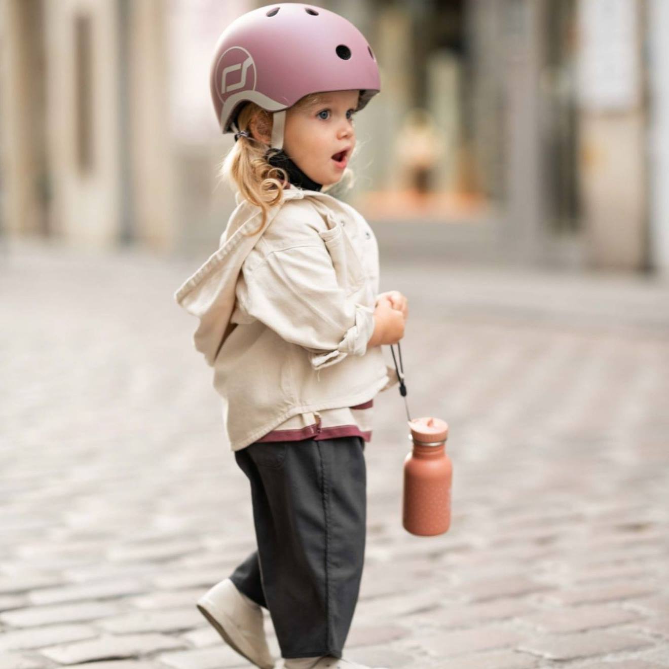 Casque Rose, Gris, Blanc (Scoot And Ride) - Image 2
