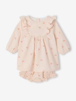 Bébé-Robe, jupe-Ensemble 2 pièces robe et bloomer cerises