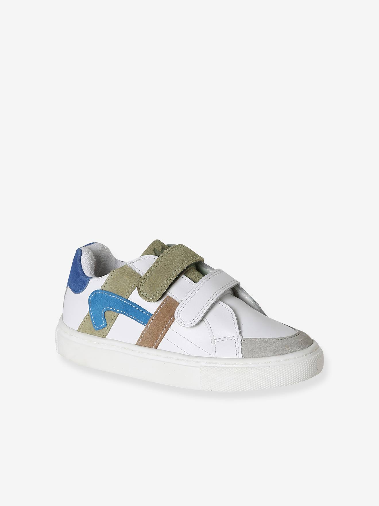 Baskets enfant garon cuir scratchs lot blanc 26 €