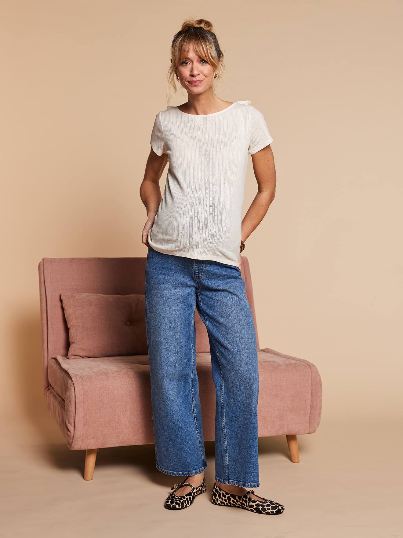 Jean large de grossesse double stone 46 €
