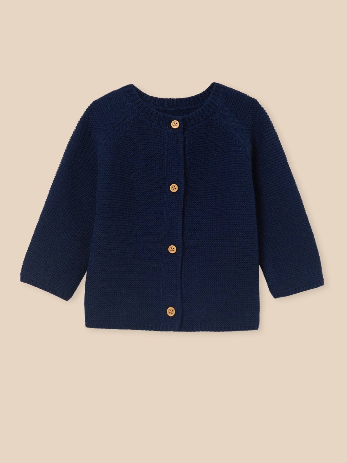 Cardigan Bb - Coton Biologique Marine Clair 26 €