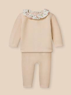 -Ensemble en tricot bébé col en tissu liberty